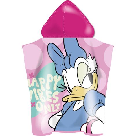 Poncho en microfibre Minnie & Daisy avec capuche, 50 x 50 cm (1/3)