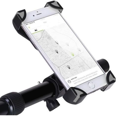 Support Vélo Smartphone Support Télephone Vélo VTT Rotatif à 360 Universel et Réglable pour Téléphone Portable de 4-6,5 pouces Gris (1/4)