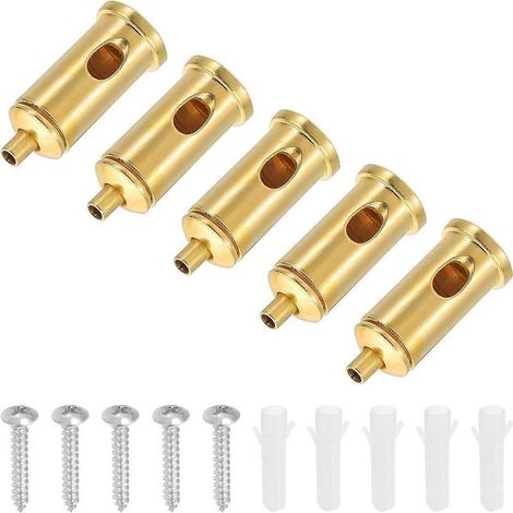 Lot de 5 serre-câbles M10 dorés, réglables, avec base, pour éclairage de lustre (1/5)