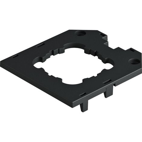 OBO Bettermann Placa de cubierta para UT3, dispositivo de anillo de soporte 82,5x76x4 Poliamida negro grafito RAL 9011, 7408781