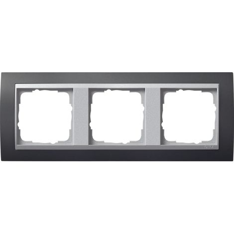 Gira Marco embellecedor 3f Interm. F Alu Gira Event Antracita [021381], 0213 81