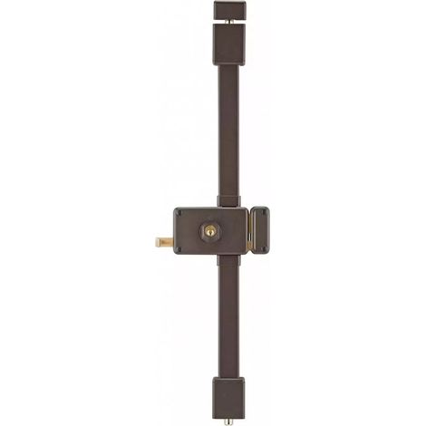 THIRARD - Serrure en applique Horga à tirage pour porte d'entrée, droite, 3 pts, cylindre HG5 Ø23mm, axe 70mm, marron, 4 clés - THIRARD (1/3)