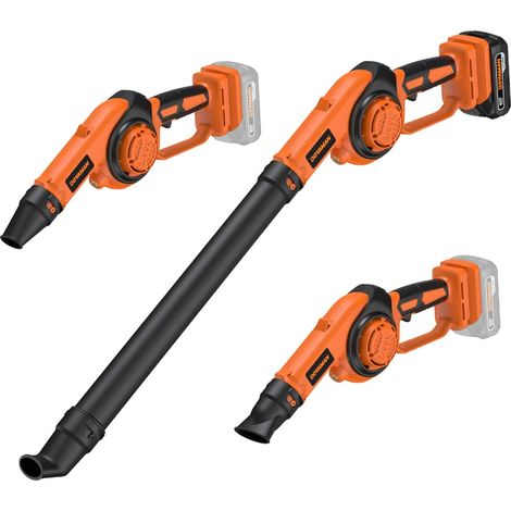 Souffleur de Feuilles sans Fil, 3-en-1, Ultra Puissant 288 km/h, 3 Vitesses, 800g Léger, Batterie 20V Rapide, LED, 3 Embouts, pour Jardin, Terrasse, Pelouse, Feuilles (1/5)
