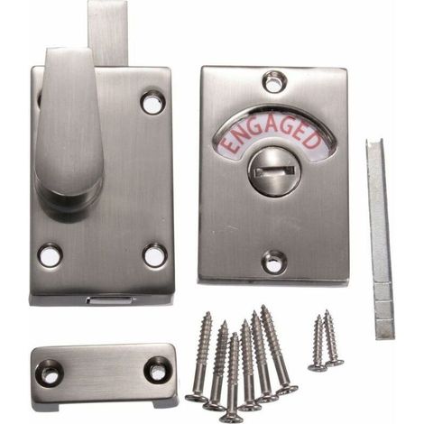 Targette pour porte de toilette voyant – Boulon d'indicateur en alliage de zinc – Installation en surface – Projection 20 mm (1/4)