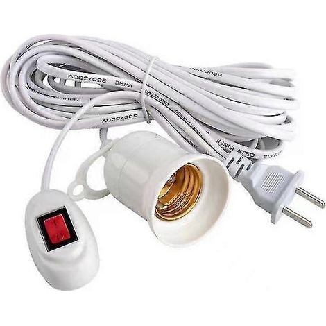 Douille universelle à vis E27 avec interrupteur, adaptateur/convertisseur de prise pour lampe avec interrupteur (1/4)
