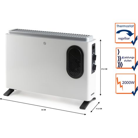 Konvektor Heizung, Elektroheizer für 25m² Räume - 2000 Watt (1/5)