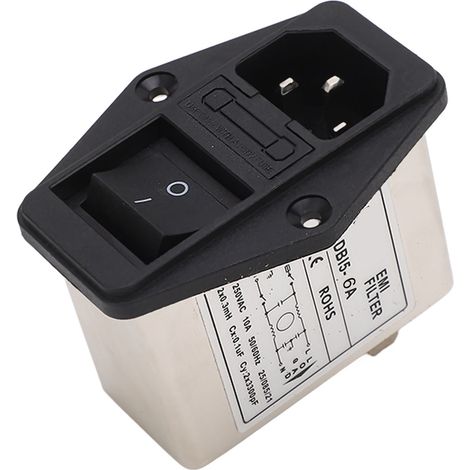 EMI-Netzfilter, einphasig, IEC-Steckdose, Netzfilter, Rauschunterdrücker für medizinische Geräte, AC 115–250 V (1/5)