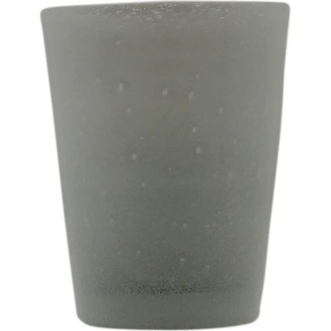 Vaso tumbler de vidrio soplado gris stone 7,8 cm diámetro, 10 cm altura, 0,25 l
