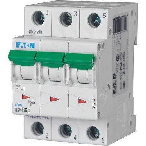 Disjoncteur de surintensité 3P B 6A 10kA AC PLSM-B6/3-MW 242442