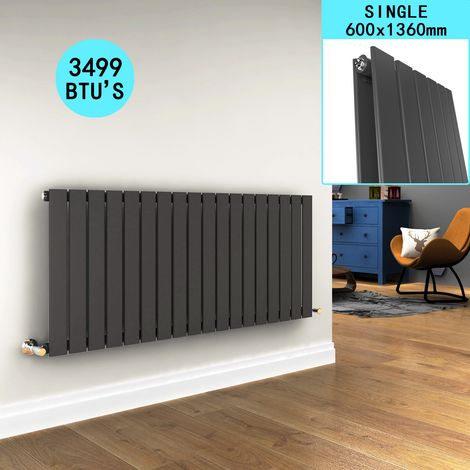 ELEGANT 600 x 1360 mm Horizontal Column Radiator Anthracite Designer Radiator Single Flat Panel (1/5)