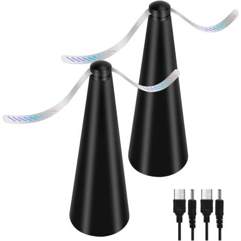 Lot de 2 ventilateurs anti-mouches, anti-moustiques sans produits chimiques, éloigne les mouches et les insectes des aliments, pour le camping, la salle à manger, le jardin (1/5)