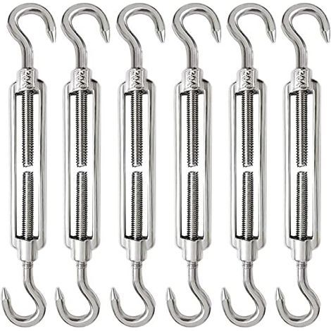 Stück verstellbare Kabelspannschlösser aus Edelstahl 304 mit M6-Haken für Stahldraht und -seile - (1/5)