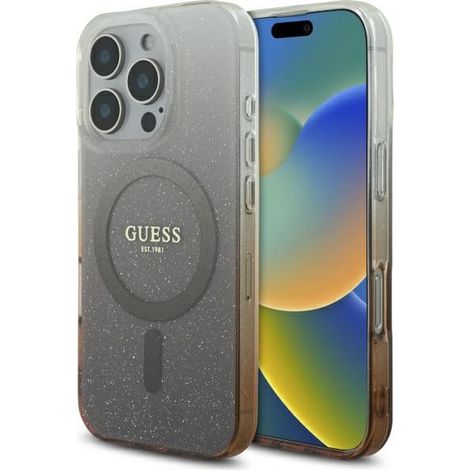 Guess Hardcase Glitter Gradient MagSafe Hülle für iPhone 16 Pro