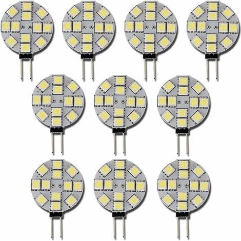 10x Ampoule LED G4 DC 12V Non dimmable Blanc 6000K Ampoule de lumière Remplacement 20W Lampe halogène pour Cuisine Camping-Car RV remorque Bateau (1/4)