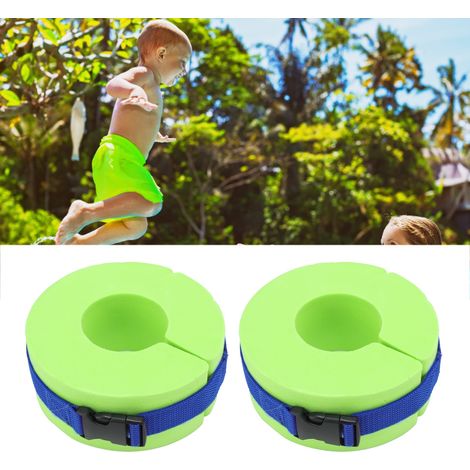 Brazos de natación de EVA para niños [2 piezas] Brazos de natación gruesos y ajustables para aprender a nadar.