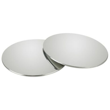 QORVA-2 Pack 50mm Rotatif Voiture Angle Mort Miroir sans Cadre Rond 360°Rotate HD Verre Auto-adhésif Convexe Vue Arrière Voiture Côté Miroir Angle Mort Extérieur pour Véhicules, Moto, Camions et SUV