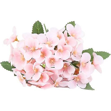 Branche de bégonia artificielle avec tige, 5 fourches, 35 têtes, pour la maison, les mariages et les fêtes, fausse pomme d'ornementrose (1/5)