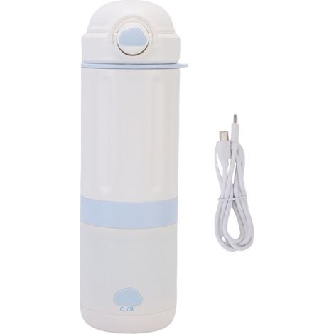 Portable and rechargeable 316 stainless steel travel electric kettle, heated car mug, 500ml fast-boiling water bottle (1/5)