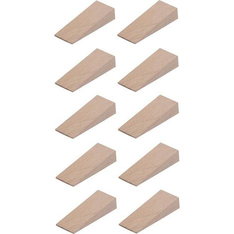 BUNTHAUS CSPARKV 10x cale en bois universelle 12mm (55mm x20mm) meuble porte calage ajustement table armoire cuisine