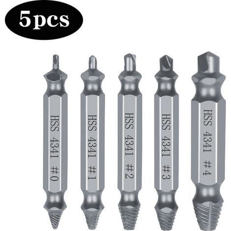 Kit d'extracteur de vis, kit d'extracteur de vis endommagé 5 pièces" (1/5)