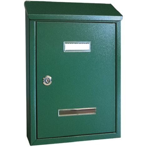CASSETTA POSTALE 'PEONIA' cm 24,5 x 7,5 x H.36 - verde muschio