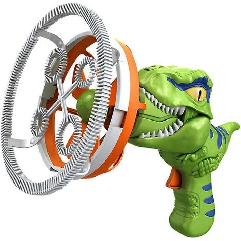 Machine à bulles dinosaure - Souffleur de bulles électrique portatif avec ventilateur pour piscine et jeux d'extérieur, vert (1/5)