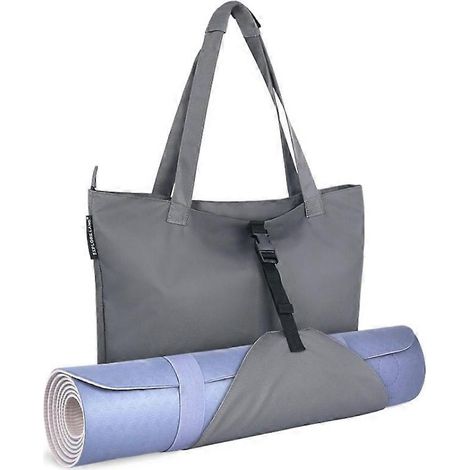 Sac de rangement pour tapis de yoga Explore Land Oxford avec sac fourre-tout 19,5" x 5,5" couleur anthracite ( ) (1/5)