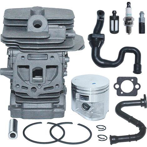 Kit de piston de cylindre 44 mm avec tuyau d'huile, conduite de carburant, filtre à carburant, joint de carburateur pour STIHL MS 231 MS 231C MS 251 MS 251C Remplacer 11430302007 11436479401 (1/5)