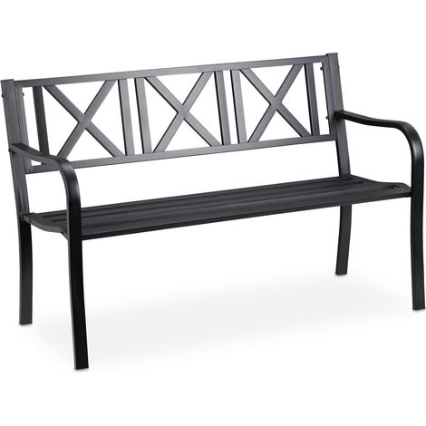 Metal garden bench