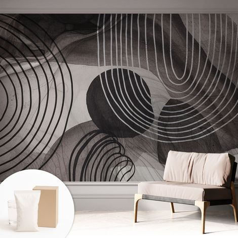 Tapete Vliestapete mit Kleber- abwaschbar - Raumgestaltung Schlafzimmer Wohnzimmer Tapete Harmonie der Formen 312x219 cm (1/5)
