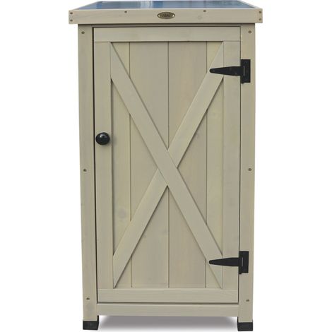 HABAU Gartenschrank ""Kompakt"" aus Holz, Grau, 45 x 45 x 91 cm (1/5)