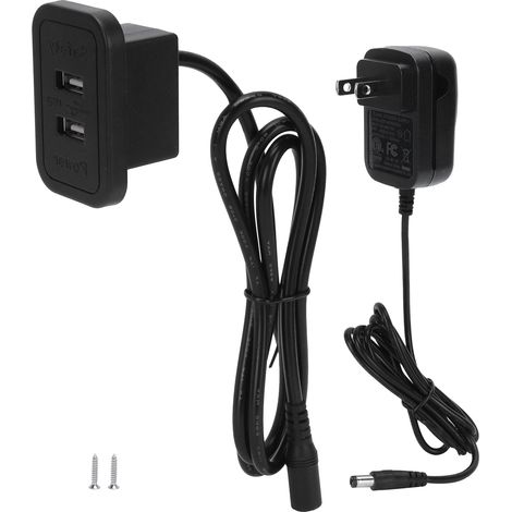 Fauteuil relaxant avec ports USB doubles 5V 2A, pour canapé, lit, bureau, meuble noir, tension universelle 100-240V (1/5)