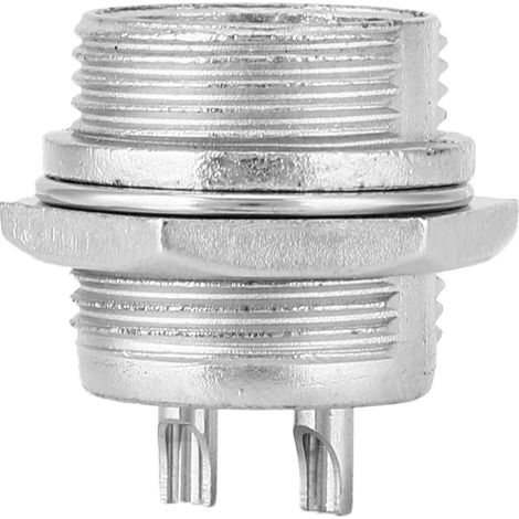 Lot de 100 connecteurs mâles BERM Aviation universels, boîtier en acier inoxydable, 2 broches, diamètre 16 mm. (1/5)