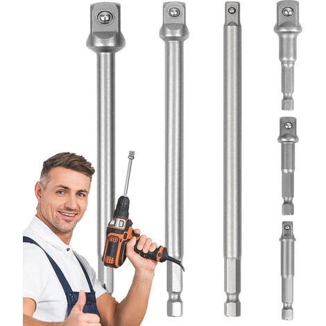 Set mit 6 kompakten und leichten Schnellwechsel-Steckdosenadaptern für Heimwerkerarbeiten (1/5)