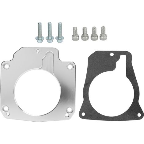Ortviai Adaptateur de Corps de Papillon Drive-by-Wire LS 551567 pour Collecteur 4 Trou vers 3 Trou, Aluminium (1/5)
