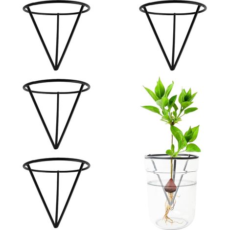Kit de germination triangulaire pour semis d'avocat (4 pièces), support pour graines d'avocat, cadeau. (1/5)