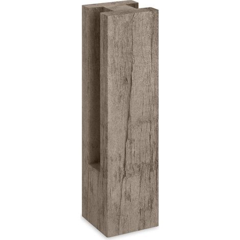 Poste Madroño - soporte vertical para traviesas y jardineras - 37 × 10 × 10 cm (modelo N) - Unidad - Roble (1/4)