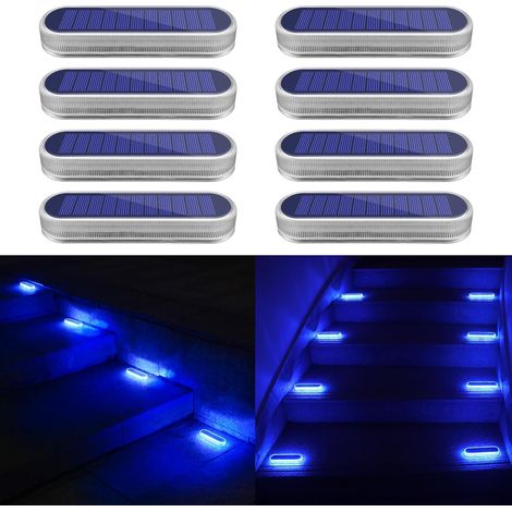 Lampe Solaire Exterieur Jardin, Lampe Solaire Exterieur, Lumière Blanche 5700K LED Spot Solaire Exterieur Avec Auto On/Off Lampadaire Exterieur IP68 Etanche Solaire Luminaire Exterieur, 4 pcs (1/5)