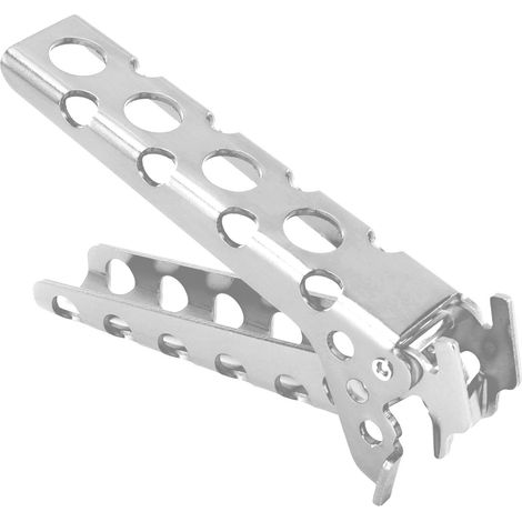 Pinces de maintien pour casseroles et bols chauds, en alliage d'aluminium anti-brûlure, support portable pour ustensiles de cuisine, idéal pour le camping (argenté). (1/5)
