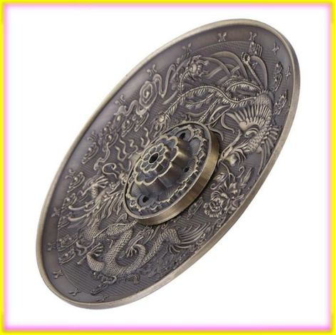 keenso porte-encens Porte-brûleur d'encens en alliage de Zinc, plaque d'encensoir à linge statue Plaque Dragon et Phénix en Bronze (1/5)