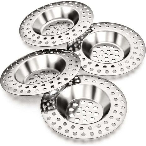 Filtre evier 14g, Lot de 4, pour Tous Les DRAINS, Filtre evier Cuisine, Filtre évier, Grille a evier, bonde Baignoire, Filtre -DOUche, Grille evier Cuisine, bonde lavabo, bonde -DOUch-DOU