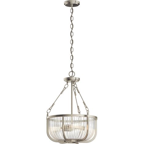 Elstead Kichler Roux Plafonnier Suspendu Cylindrique Nickel Brossé (1/5)