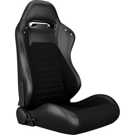Universeller Rennsitz, verstellbar und neigbar, PVC und Wildleder, Schwarz (1/5)