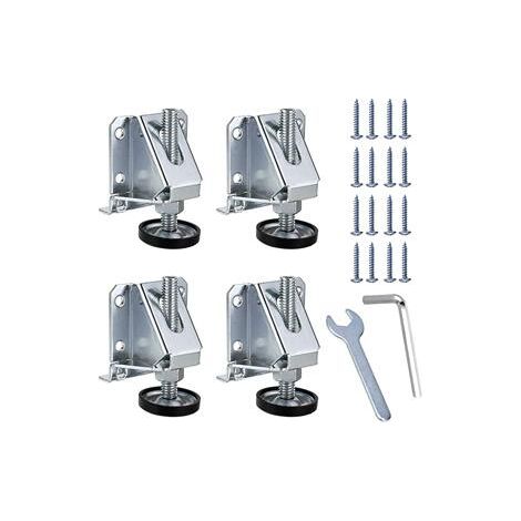 2 jeux de 4 niveleurs à six pans – Stabilisateur réglable pour pieds de meubles – Bloque les basculements sur sol irrégulier (1/3)