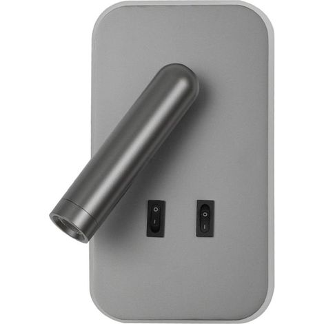 8W LED Wandleuchte mit Strahler und Schalter DORIA WL839571GR Italux (1/4)