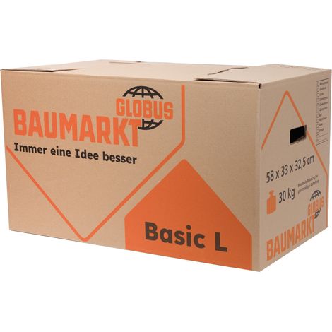 Globus Umzugskarton Basic L 62L 58x33x32,5cm Umzugskiste robust Umzugskartons (1/3)
