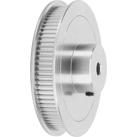 Poulie de distribution synchrone 80 dents 5 mm GT2 en acier allié pour imprimante 3D et tour CNC, couleur argent (1/5)