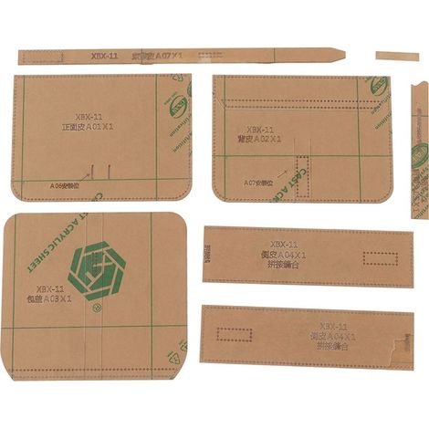 Hochfestes, transparentes Acryl-Schablonenset für DIY-Handtaschenbastelarbeiten (1/5)