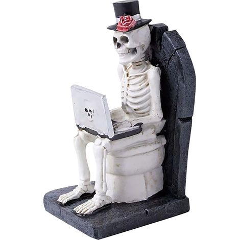 Skeleton - Resin Decoration - Halloween Desk Ornament - Home Office Decor - 1 Piece (1/5)