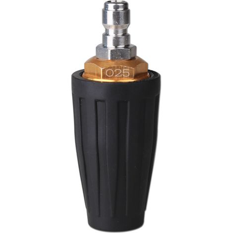 Buse Nettoyeur Haute Pression, Universelle pour Nettoyeur Haute Pression,25MM, Tête Turbine Rotative Noire Compatible avec Tuyau Arrosage